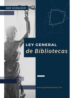 cover image of Ley General de Bibliotecas